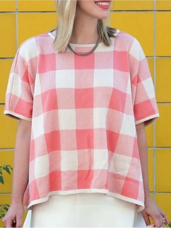 Anthropologie Tops - Anthropologie La Casita De Wendy Plaid Poncho Organic Cotton Top Size Large